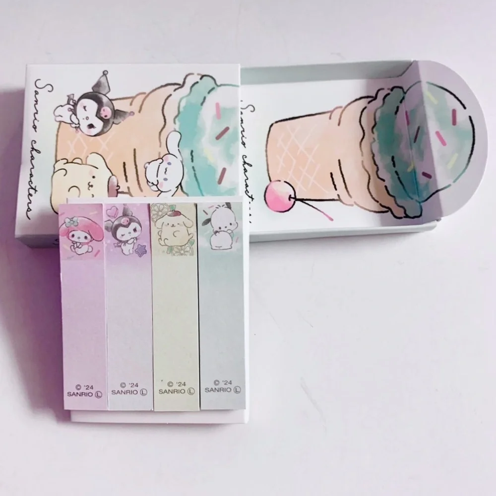 Sanrio Page Flags Ice Cream Sticky Note Markers, Kuromi Cinnamoroll Pochacco